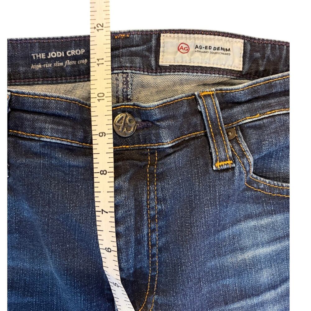 AG Adriano Goldschmied Women’s The Jodi Crop Jeans 32 High Rise Slim Flare Crop - Picture 6 of 8